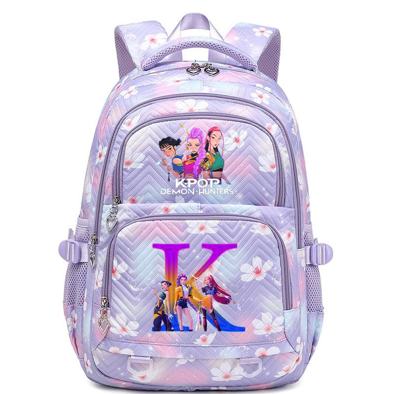 Kinder Mädchen Kpop Rumi Zoey Mira Buchstaben Aufdruck Student Schultasche Wasserdichter Rucksack
