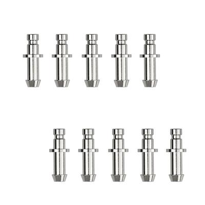 10 Pcs Luer Taper Universal Metal Airway Connector, NIBP Cuff Connector, Air Hose Tube Adapter, Suitable for 4 Mm Convert 5 Mm Inner Diameter Hose