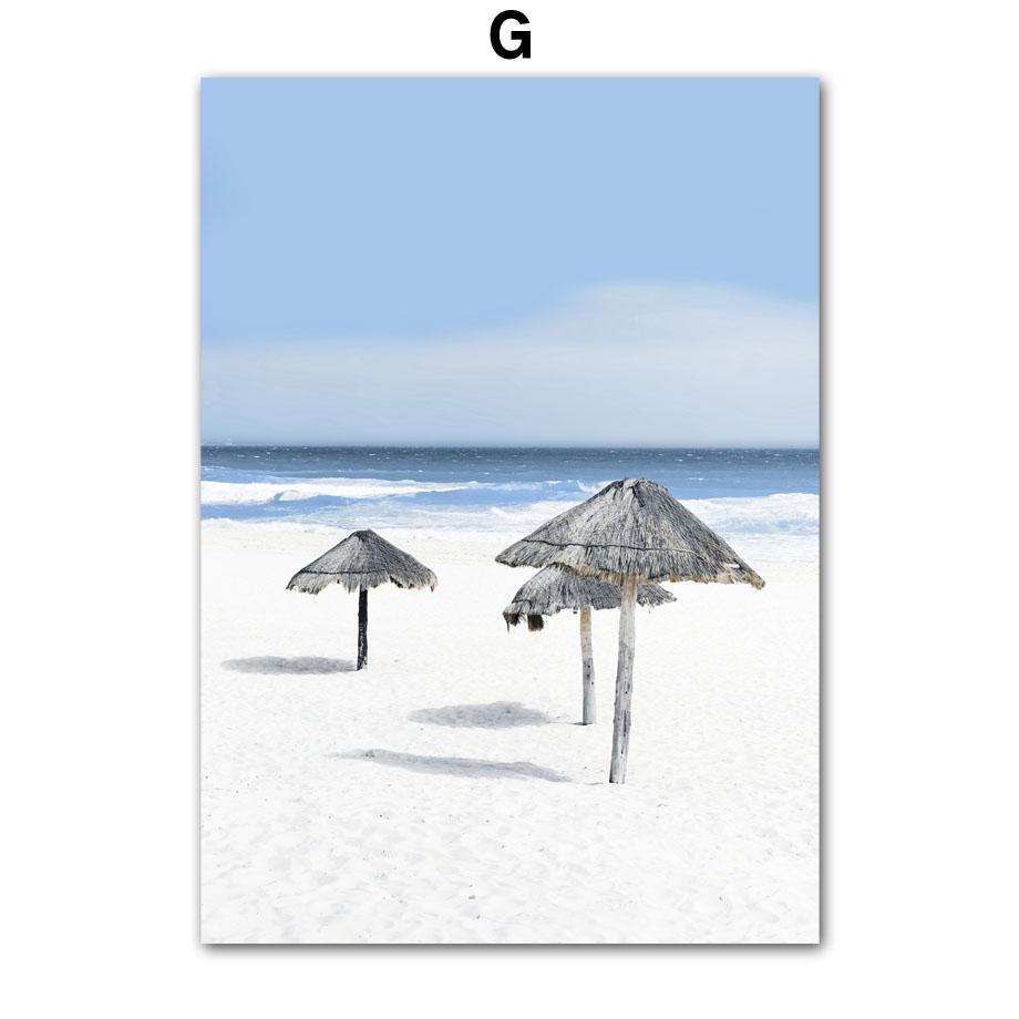 Ocean Beach Car Palm Tree Bird Seascape Wall Art Canvas Painting Nordic Posters And Prints Wall Pictures For Living Room Decor