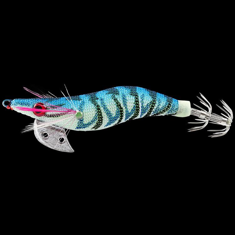 Plastic Hard Bait Shrimp Set Lure Fishing Supplies Fishing Gear Bait 2.0 Squid Hook Luminous Shrimp Fishing Gear Bait