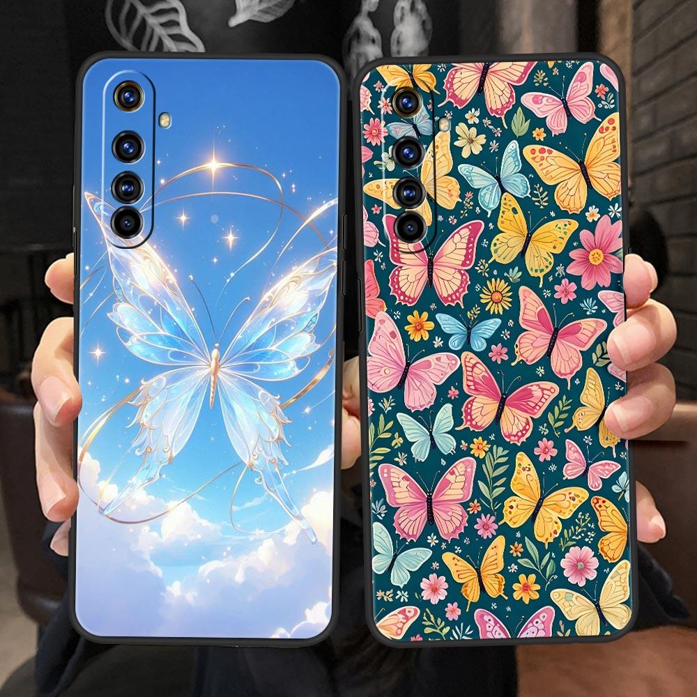 Butterfly Design Soft TPU For Realme 13 12 11 10 9 Pro Plus GT3 GT2 C21 C25 C35 C53 C55 C67 Pro 5G Phone Case Cover Fundas Capas
