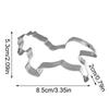 Horse Shape Stainless Steel Cookie Cutter Biscuits Mould Fondant Cake Decor Tools Pastry Shop Chocolate Mold Bakery