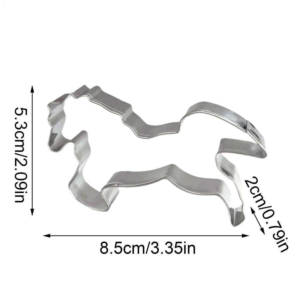 Horse Shape Stainless Steel Cookie Cutter Biscuits Mould Fondant Cake Decor Tools Pastry Shop Chocolate Mold Bakery