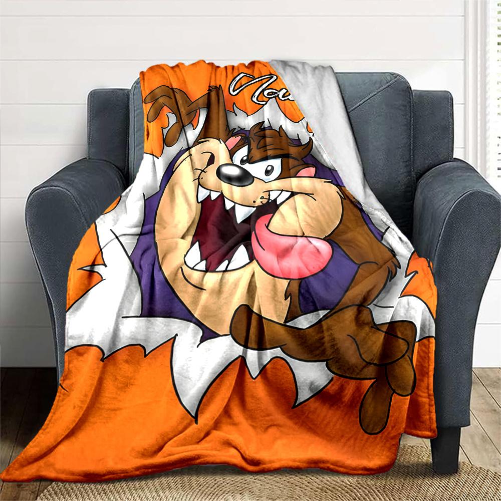 Cartoon Character Bursting Through Background Lightweight Personalized Blanket Personalized Text Warmthful Decor Throw For Sofa Couch Office Bed