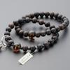Buddhist Altar Store Takita Shoten Prayer Beads Pure Land Sect Authentic Rosary Beads Striped Ebony Brown Crystal Made Jodo 9 Dimensions Pure Silk