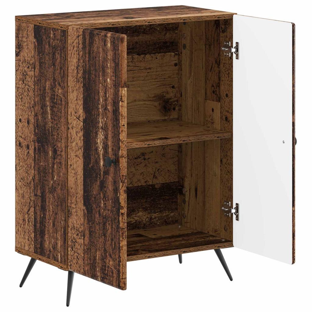 Bathroom Storage Cabinet BREDA Reclaimed Wood 59.5 X 31 X 80 Cm