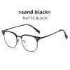 Mens Fashion Half Frame Glasses With Blue Light Blocking For Business And Casual Use