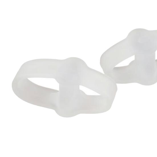 1 Pair Toe Separator for Overlapping Toes, Soft SEBS Bunion Corrector, Double Ring Foot Spacer for Hallux Valgus, Day Night Toe Straightener
