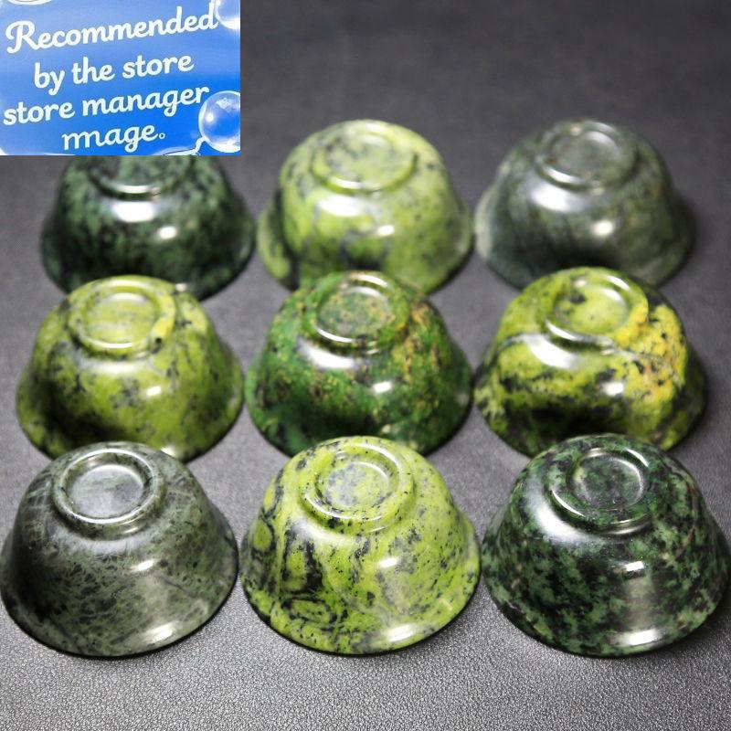 Real Jade Tea Cup Kung Fu Teaset Real Chinese Tibet Jades Medicine King Stone Health Cups Hand-carved Gongfu Teaware Drinkware