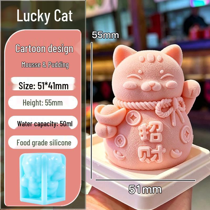 In-Stock Silicone Sheep Mousse Mold - 3D Cartoon, Food-Grade, Cute & Creative Design