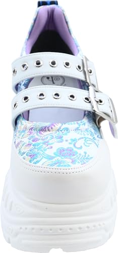 Platform belted sneakers