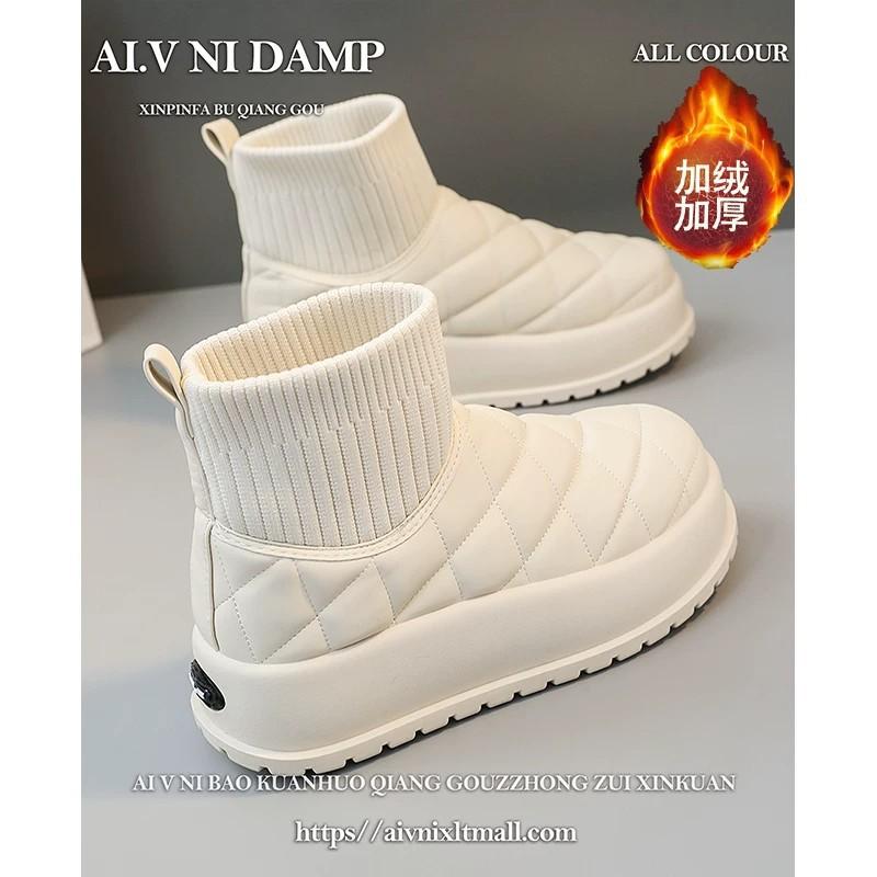 Snow boots women's new winter velvet thickened Martin boots women's shoes short boots versatile student cotton shoes