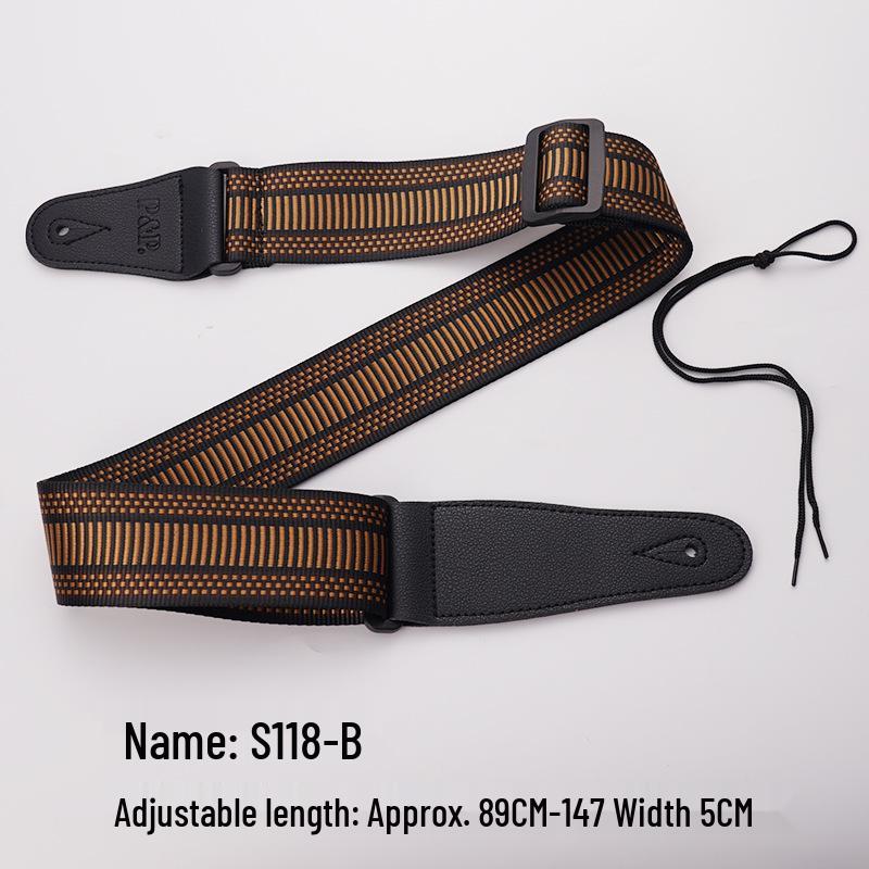 Bakelite PU Leather Guitar Strap for Classical & Folk - Wide, Thick, Personalized Style