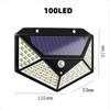 Upgraded 100LED Solar Powered Wall Lamp, PIR Motion Sensor Outdoor Security Light, IP65 Waterproof Solar Garden Light
