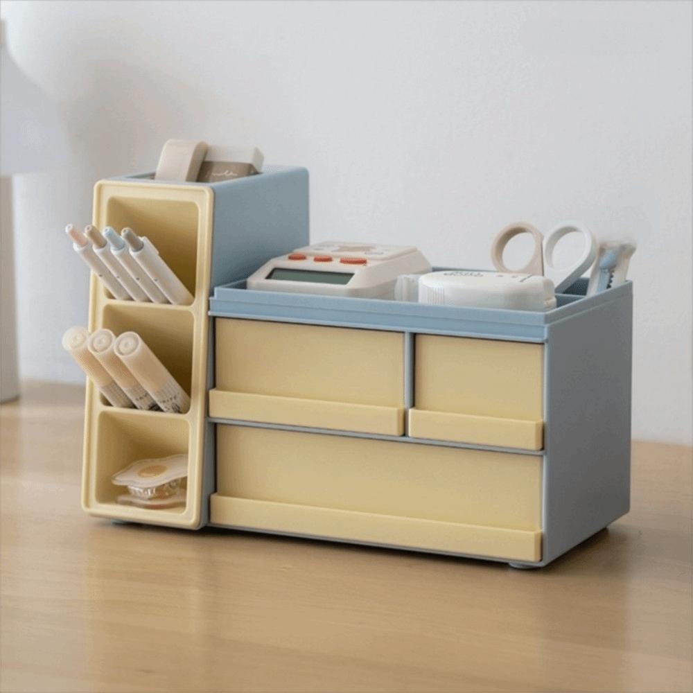 Large Capacity Desk Stationery Storage Box Desk Organizer Sundry Storage Rack  for School Office