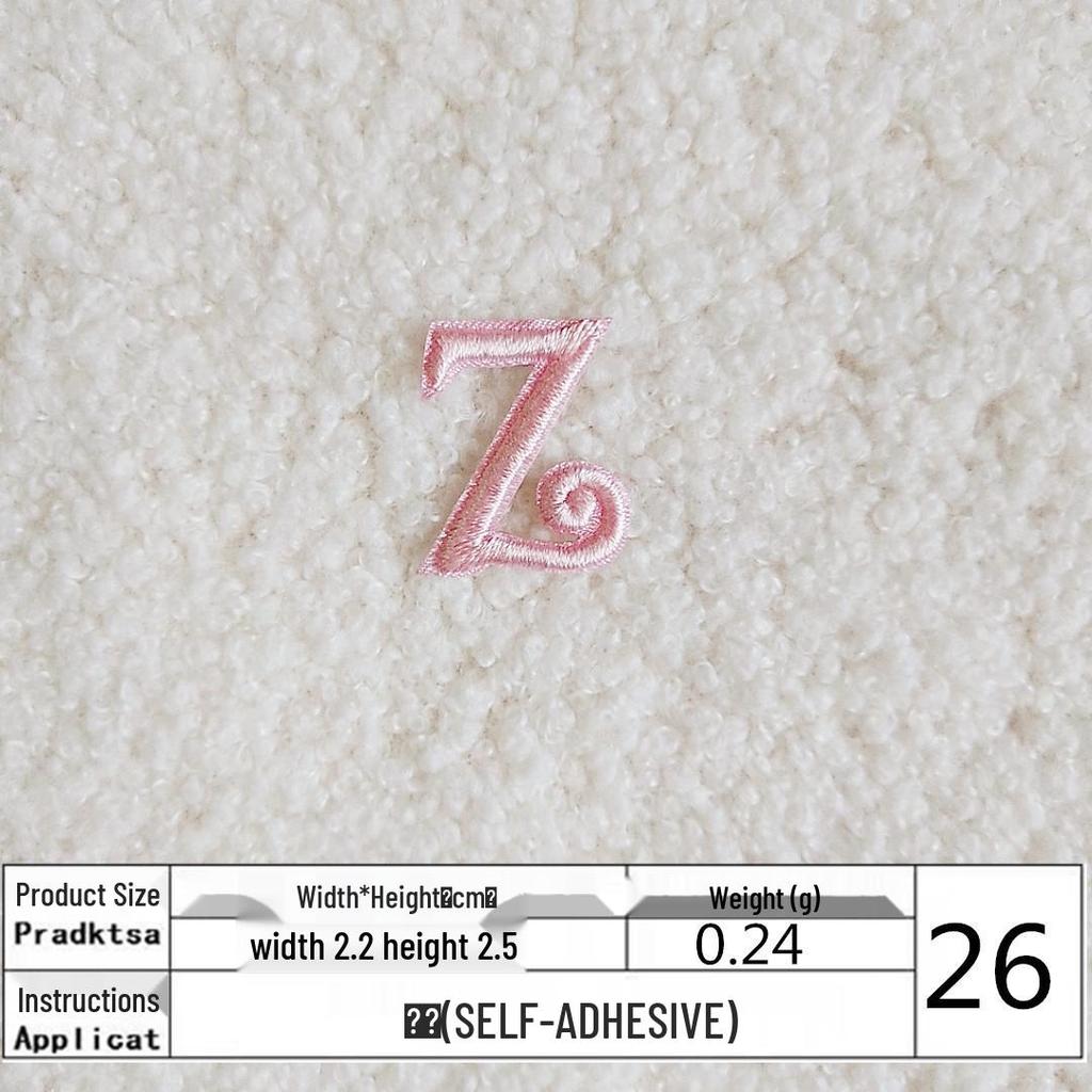 Pink English Letter Embroidery Patch for DIY Clothing