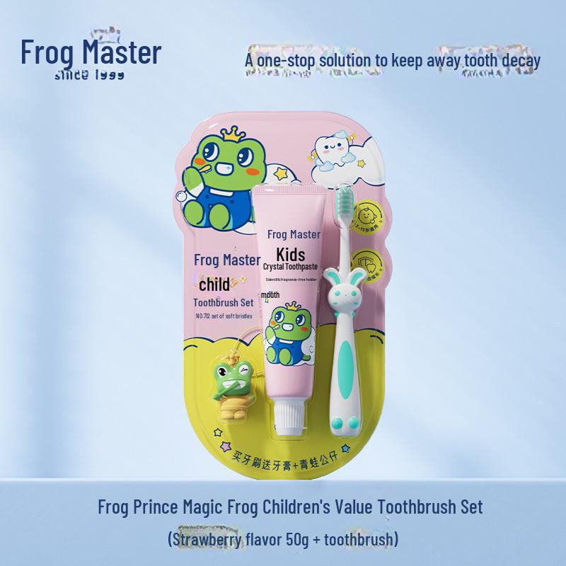Frog Prince Kids' Ultra-Soft Toothbrush for Ages 3-12