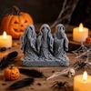 Unique Creative Gift 3D Printed Ghost Figurine  See Hear Speak No Evil Gothic Collectible Statuette Statue  Halloween Desktop Ornament for Home