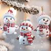 Runtowo 5pcs Christmas Cute Snowman Decoration Pendants for Winter Christmas Tree Decoration New Year Christmas Gifts