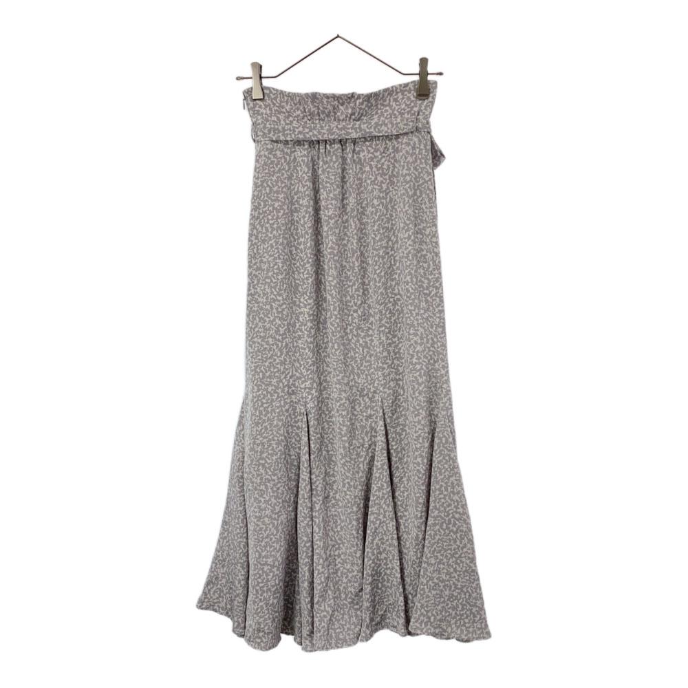 SNIDEL SWFS214154 Overall Handle Long Length High Waist Mermaid Print Skirt Women Used