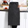 1pcs Chef's Apron Half-length Neck-hanging El Cooking Restaurant Restaurant Coffee Bar Waiter Work Apron Unisex Striped Apron
