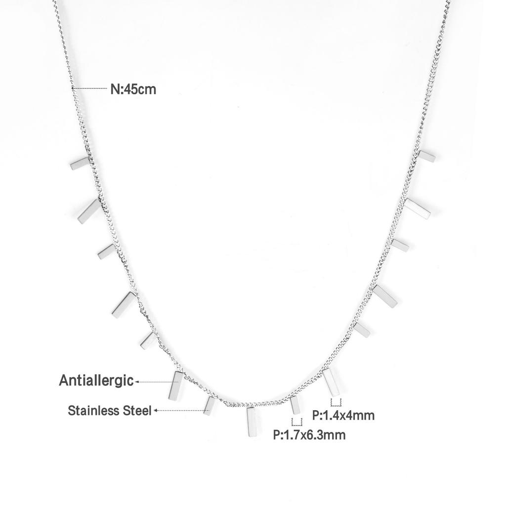 Simple And Versatile Rectangle Pendant Necklace Minimalist Luxury Women's Jewelry Accessory