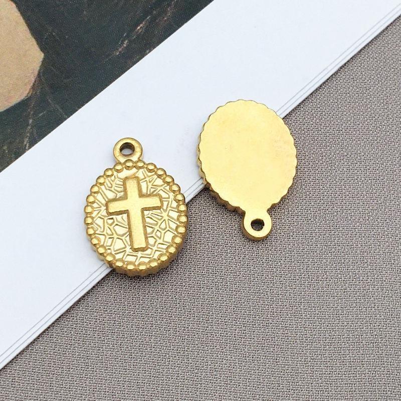 2Pcs Stainless Steel Charms Pendants For Cross Charms For Jewelry Making Supplies Christ Bracelet Necklace Earrings Accessories