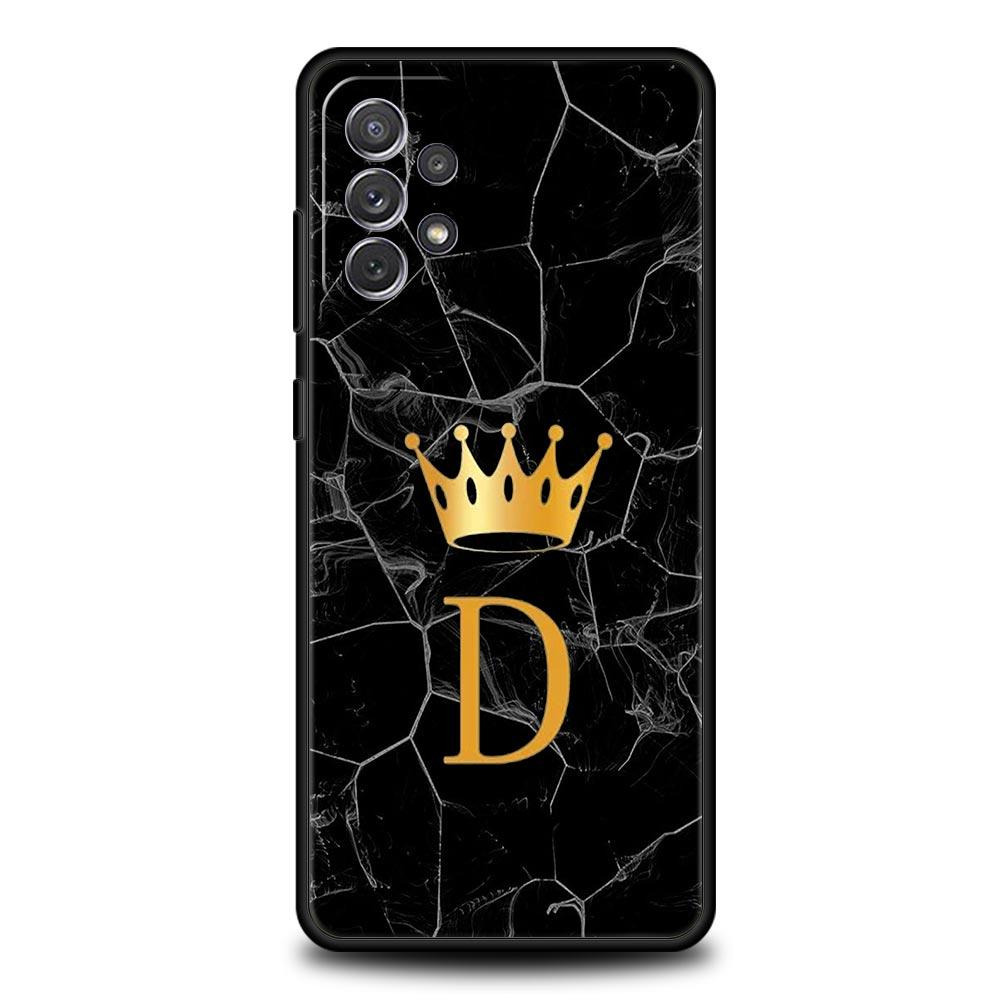 

Чехол для телефона с буквами «Корона» от A до Z для Samsung Galaxy A15 A13 A51 A71 A41 A31 A21S A03S A05 A12 A32 A52 A23 A25 A33 A53 A73 5G Samsung A33 5G