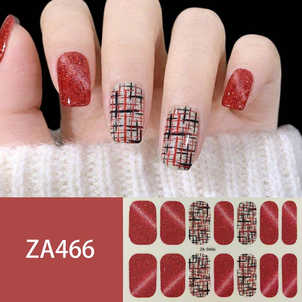 ZA Skin Brightening Waterproof No-Cure Full Cover Gel Nail Wraps, Luxury Minimalist Nail Stickers, Nail Patch Films