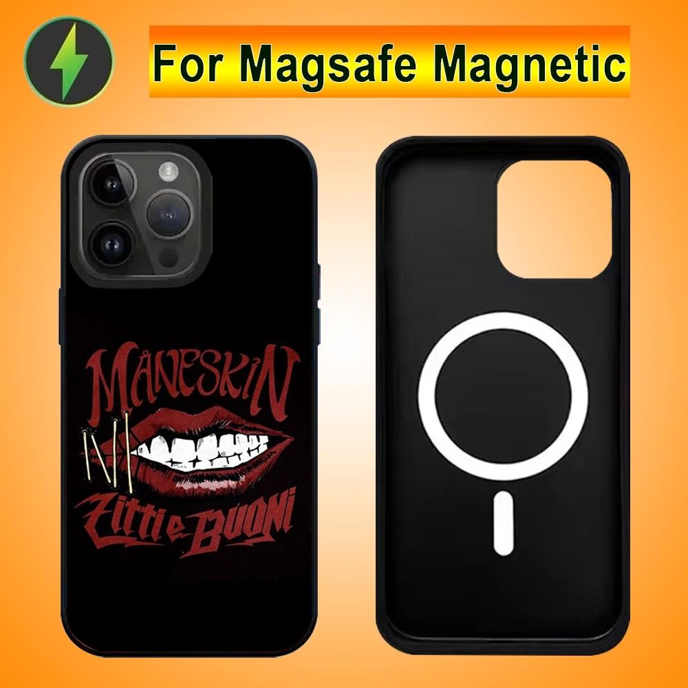 Maneskin Damiano David Phone Case For IPhone 15 14 13 Pro Max 11 12 Mini Alex Mirror For Magsafe Wireless Charging Cover