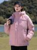 Fake Two-piece Stand Collar Hooded Warm Cotton Coat Winter Jacket