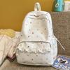 Schoolbag1011 Korean design sense lace student schoolbag cute polka dot versatile backpack new student lightweight backpack