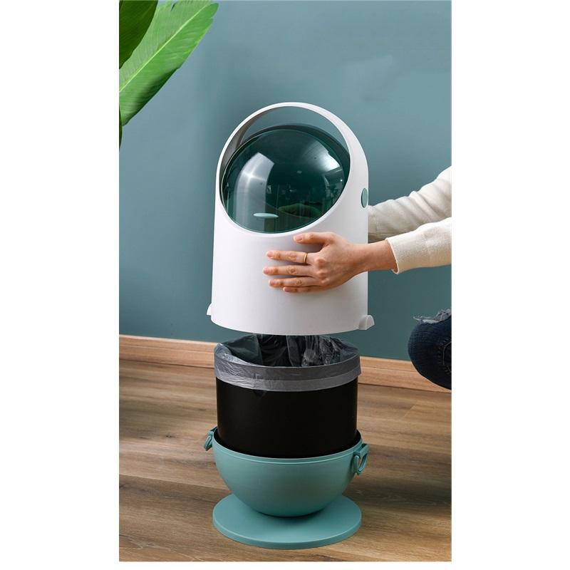Household Light Luxury Creative Bathroom Kitchen Covered Garbage Bin Living Room Sanitary Paper Towel Toilet Storage Basket
