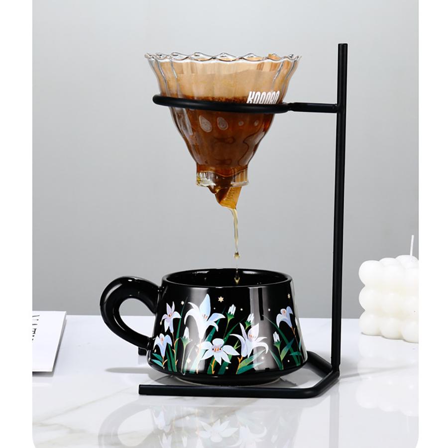 Pour Over Coffee Rack Snake Shape Coffee Dripper Stand Durable Iron Filter Cup Rack Multi-purpose Coffee Filter Cup Holder