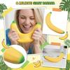 Slow Rebound Banana Shaped Stress Relief Toy Soft Squeeze Simulation Fruit Design for Hand Exercise and Relaxation