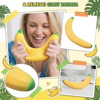 Slow Rebound Banana Shaped Toy Soft Squeezing Stress Relief Decompression Toy for Adults and Kids Home Office Decor