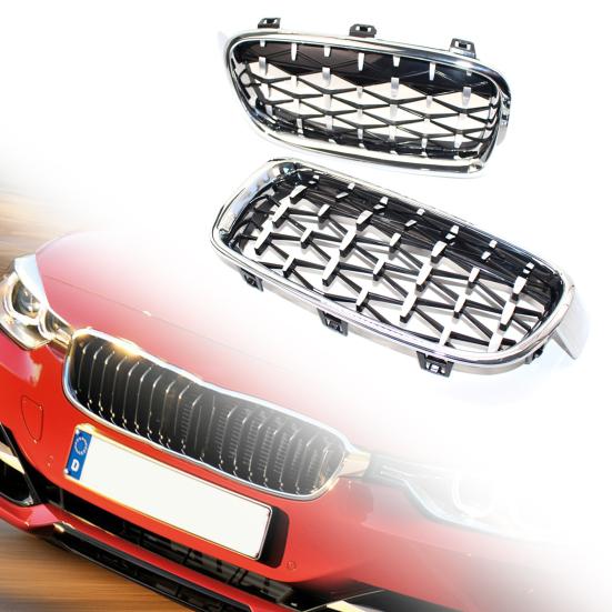 

2Pcs Front Bumper 51130054494 Grilles Electroplating Meteor Grills 51130054493 for BMW 3 Series F30