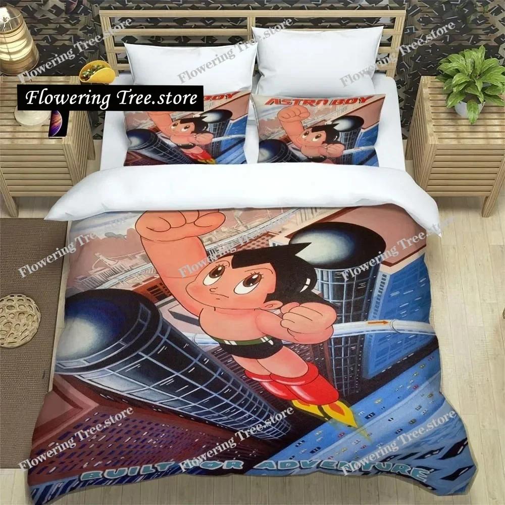 Animation A-Astro Boy Sheets Quilt Covers Bedding Dormitory Sheets Three-piece Bedding Set Three-piece Soft Warm Bedding Set