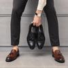 Fashion Trend Leather Shoes for Men Comfortable Slip On Tasseled Loafers Brogue Shoes Men British Style Formal Leather Men’s Dress Shoes