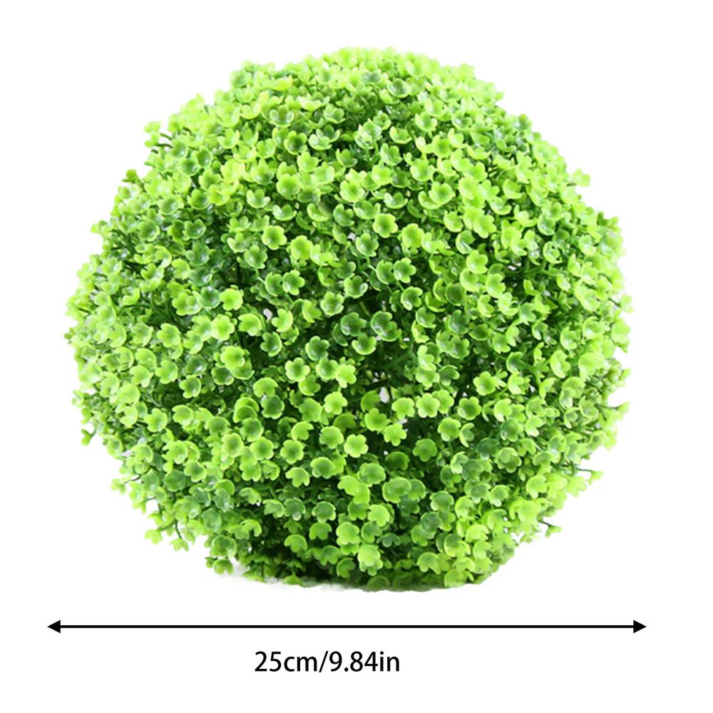Искусственный шар-топиарий Зеленый шар Сферическая трава Яркий шар-топиарий из самшита Устойчивое к УФ-излучению растение Сферический топиарий Декоративные шары 18cm