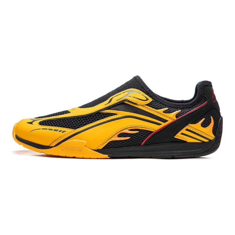 Li-Ning Film Turbo V2 Men s Low Top Casual Shoes Yellow Black AGLW059-3 39