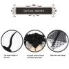 Punk Goat Horn Hairband for Halloween Party Gathering with Flower and Tulle Adult Women Roleplaying Game Accessories