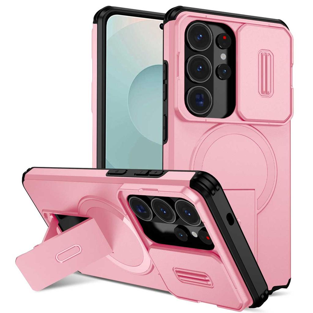 ForSamsungGalaxy S26 S25 S24 S23 Ultra Plus Magnetic Ring Bracket Sliding Camera Lens Protection PhoneCase ForSamsung S25 S24 FE