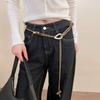 Vintage ethnic wind wood bead woven fringed waist chain bohemian belt clothing