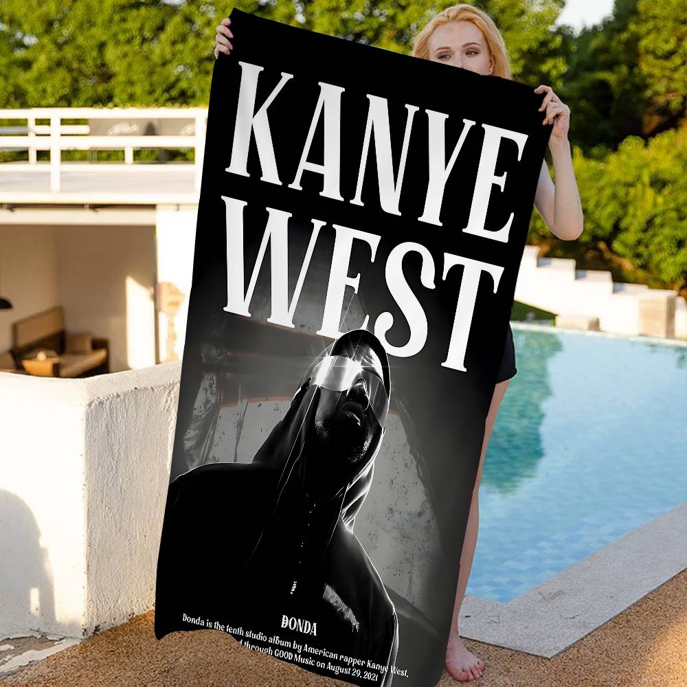 1PC K-Kanye W-West Y-Ye Rapper Microfiber Beach Towel Absorbent Quick Dry Soft Yoga Swimming Resort Mountain Climbing Towel