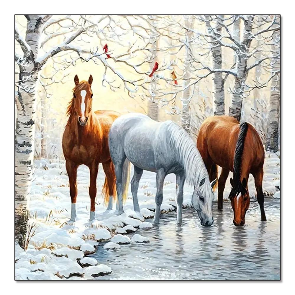 

Повна кругла алмазна вишивка Тварина Вовк 5d DIY Алмазна мозаїка Пейзаж Зима Домашній декор Стрази Картини Набір для рукоділля Full Round 50x50CM