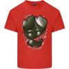 Gym Green Torso Ripped Muscles Effect Unisexs Light Cotton TShirt