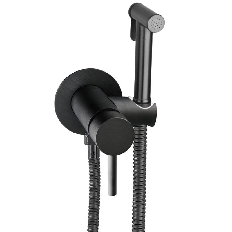 LANGZHIWEN Matte Black Concealed Shower Set