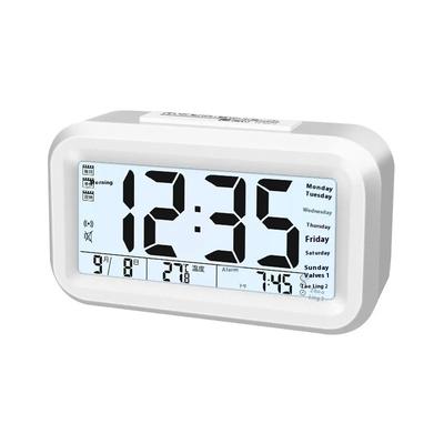 Englische Sprechende Uhr Ansage von Zeit und Temperatur Digitales Schlafzimmer Snooze-Wecker mit Thermometer zum Aufwachen für Kinder
