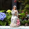 Artistic Religious Mother Son Statue Resins Figurine with LED Light Nursery Decors Mother Day Present For New Mom